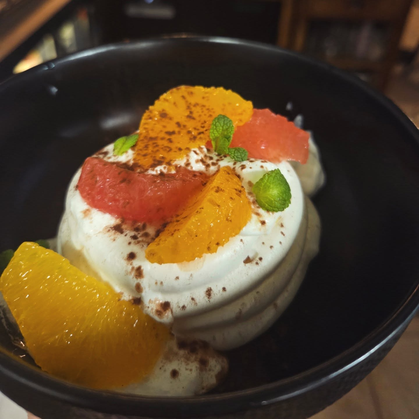 Art des choix - Pavlova aux agrumes et stracciatella